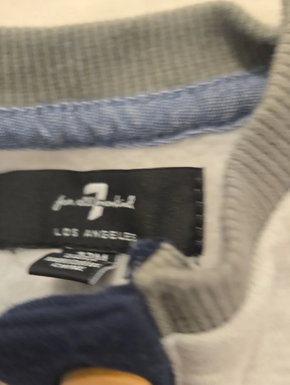 7 For All Mankind Light Heather Gray & Navy Kids Sweatpants Set